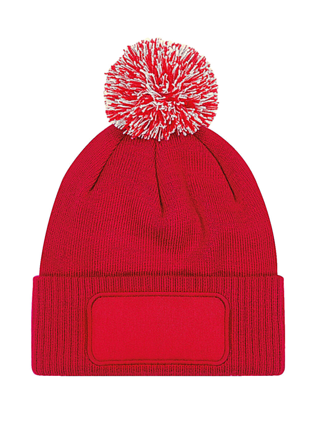 Snowstar Printers Beanie in Farbe Classic Red/Off White