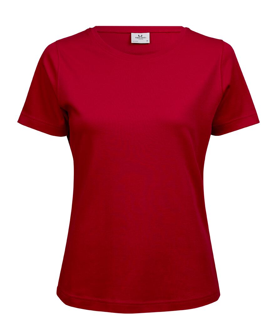 Ladies' Interlock T-Shirt in Farbe Red