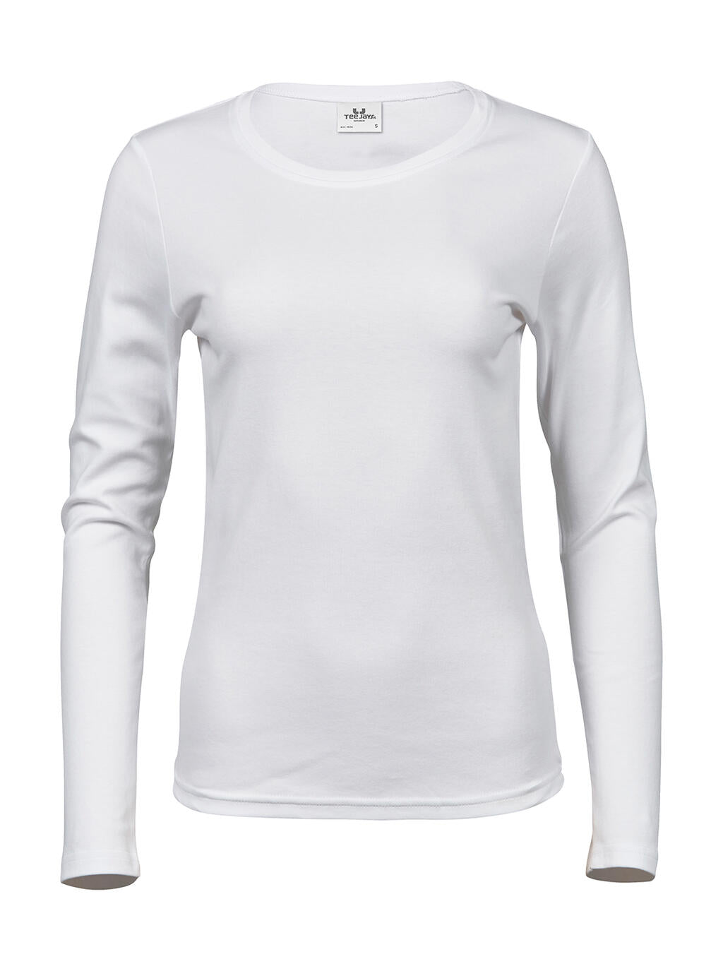 Ladies' LS Interlock T-Shirt in Farbe White