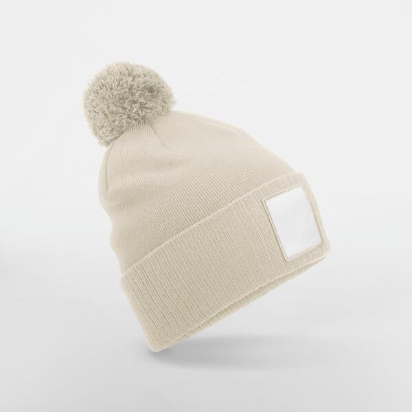 Appliqué Patch Pom Beanie - ShirtStore