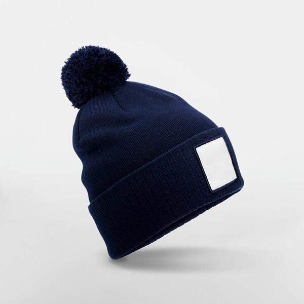 Appliqué Patch Pom Beanie - ShirtStore