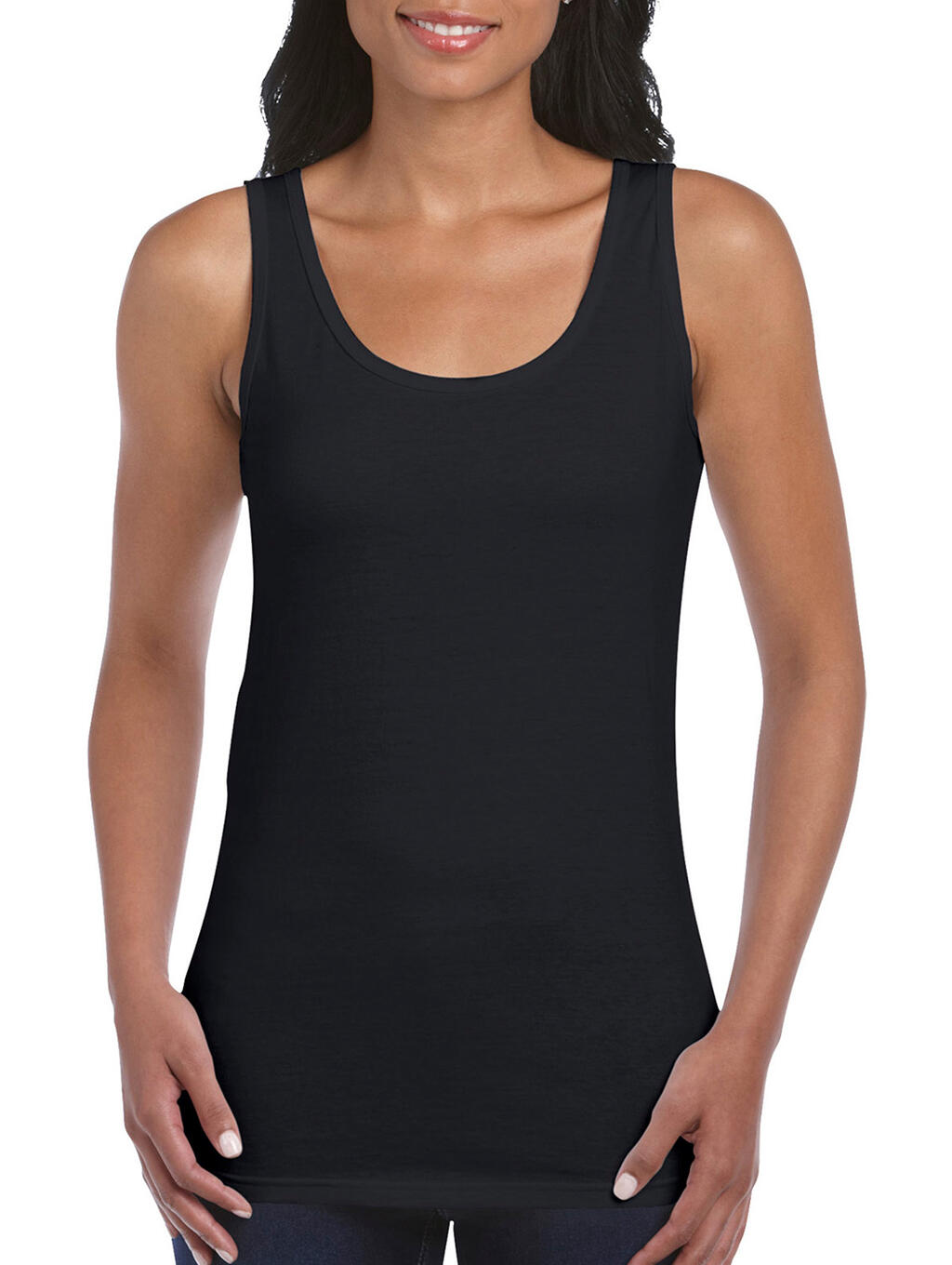 Gildan Ladies Softstyle® Tank Top in Farbe Black
