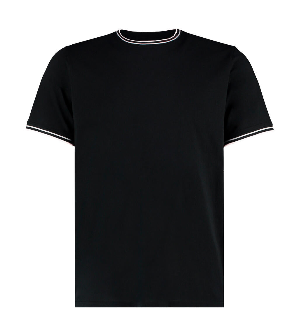 Fashion Fit Tipped Tee in Farbe Black/White/Grey