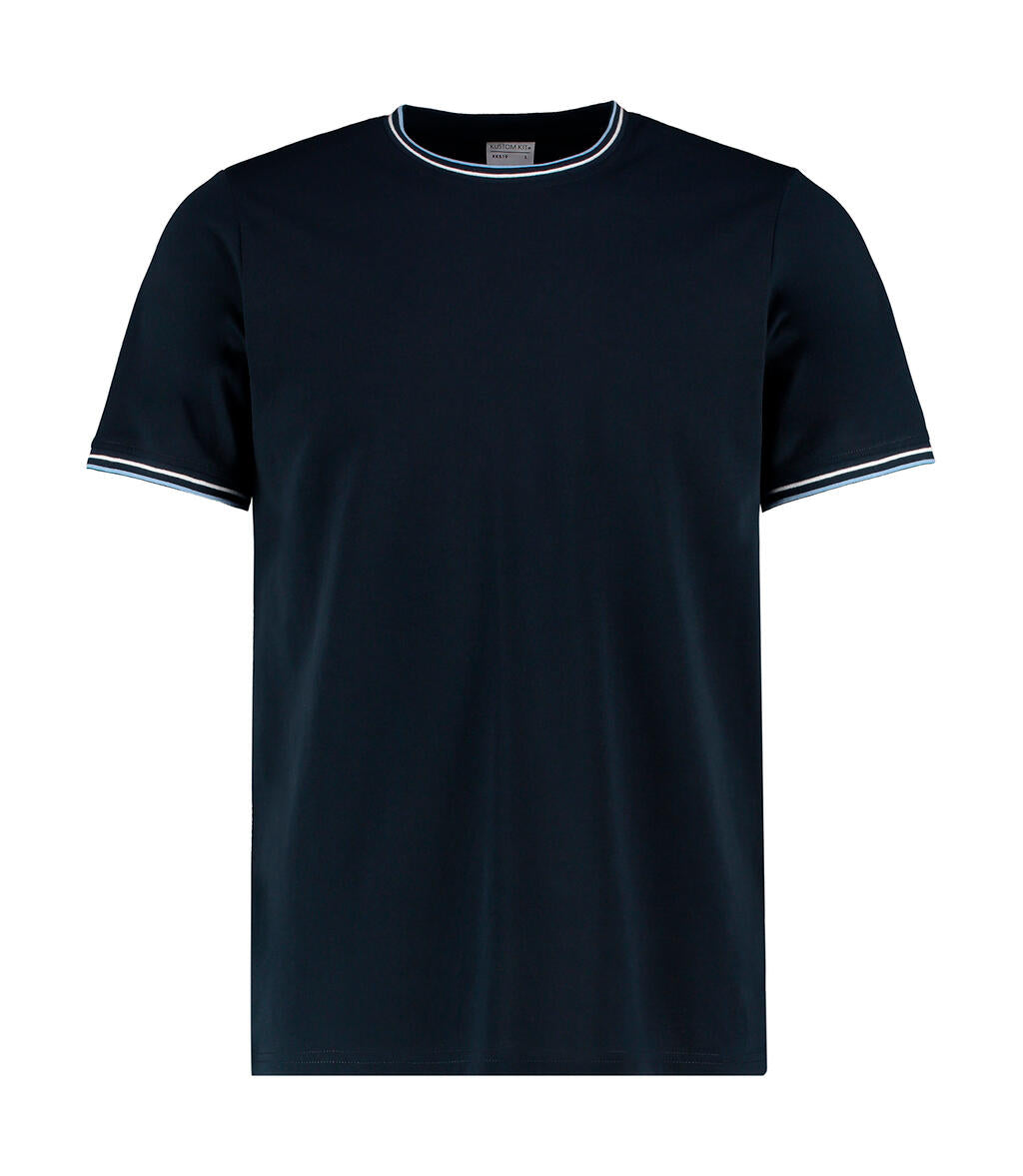 Fashion Fit Tipped Tee in Farbe Navy/White/Light Blue