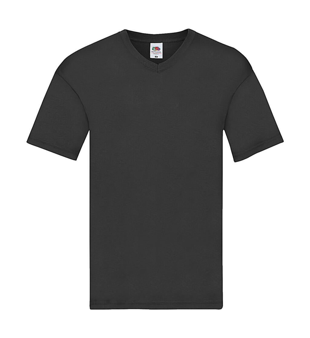 Original V-Neck T in Farbe Black