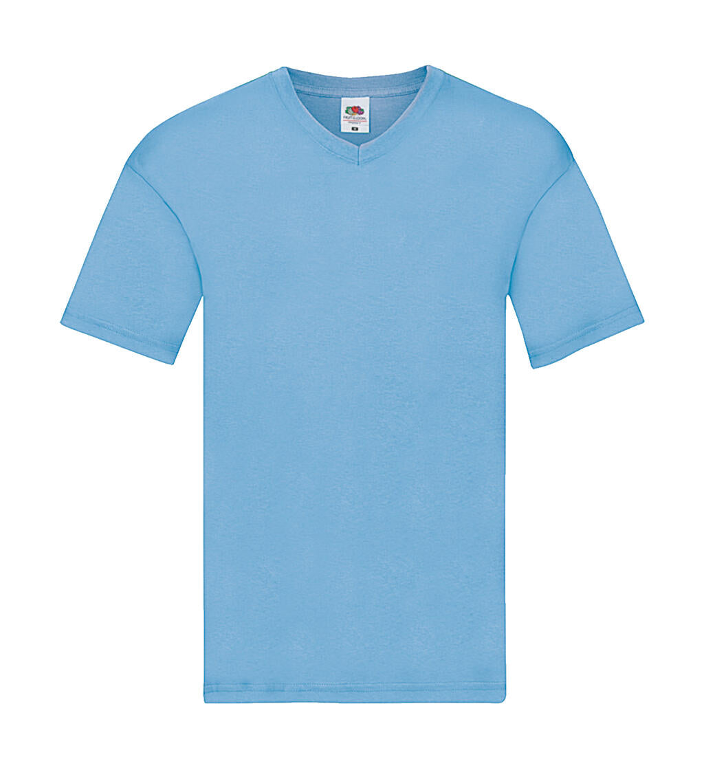 Original V-Neck T in Farbe Sky Blue