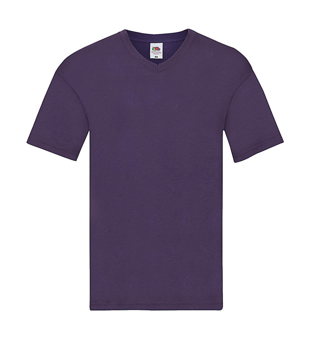 Original V-Neck T in Farbe Purple