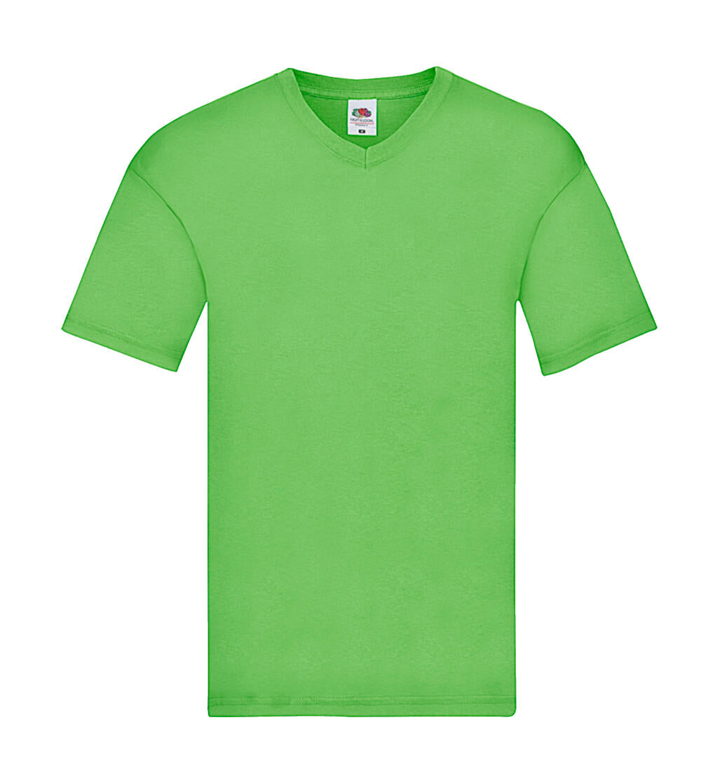 Original V-Neck T in Farbe Lime Green