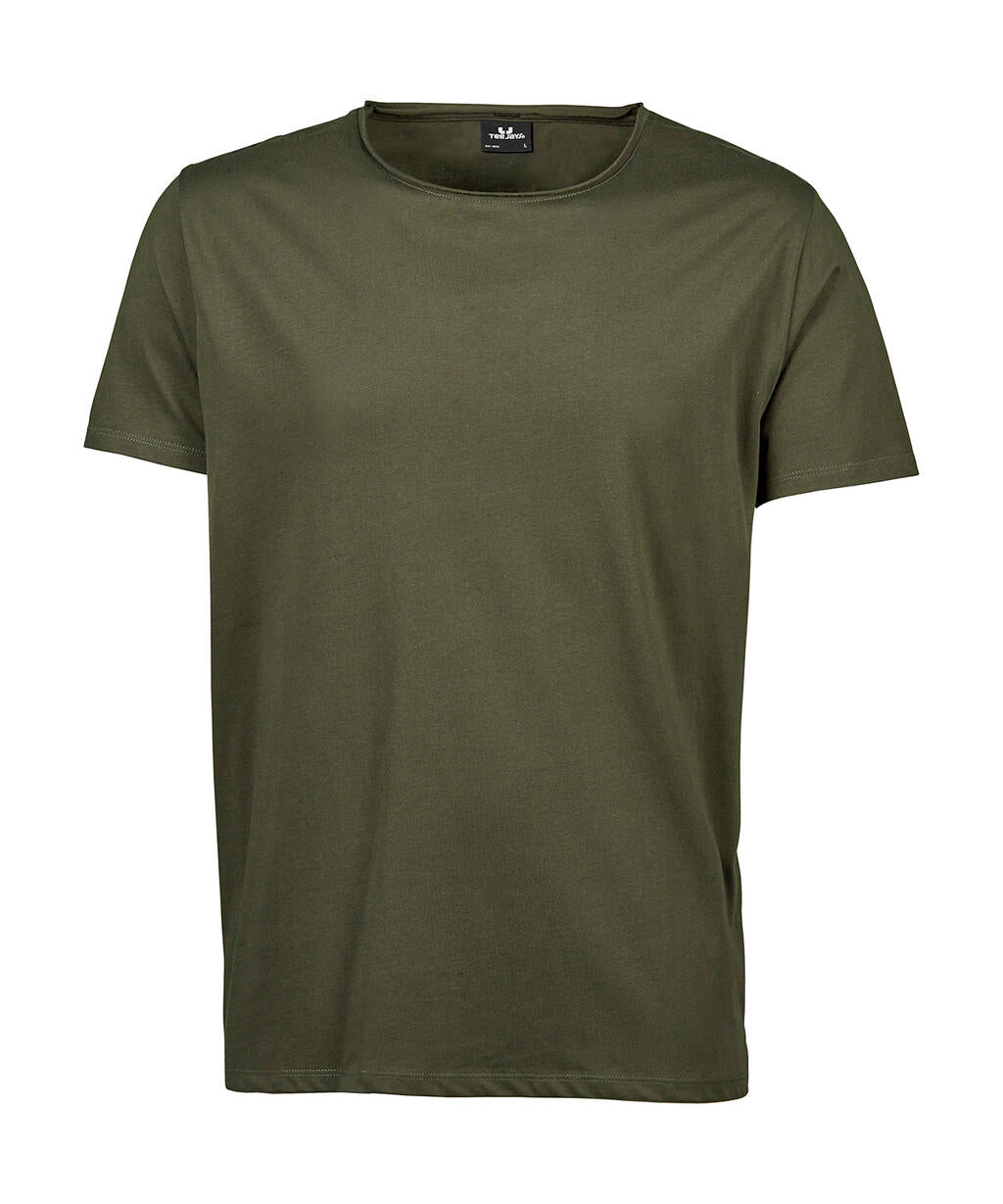 Raw Edge Tee in Farbe Olive