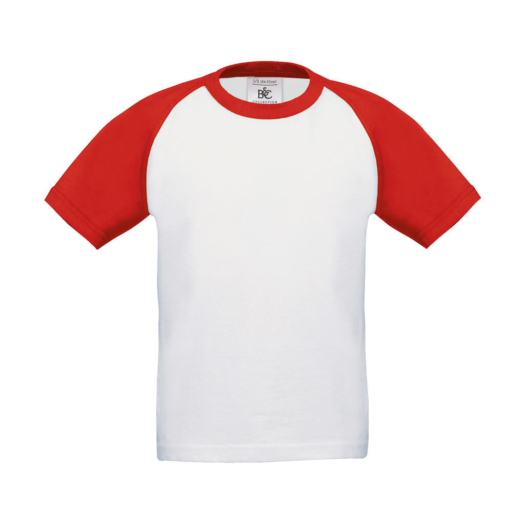 Base-Ball/kids T-Shirt in Farbe White/Red