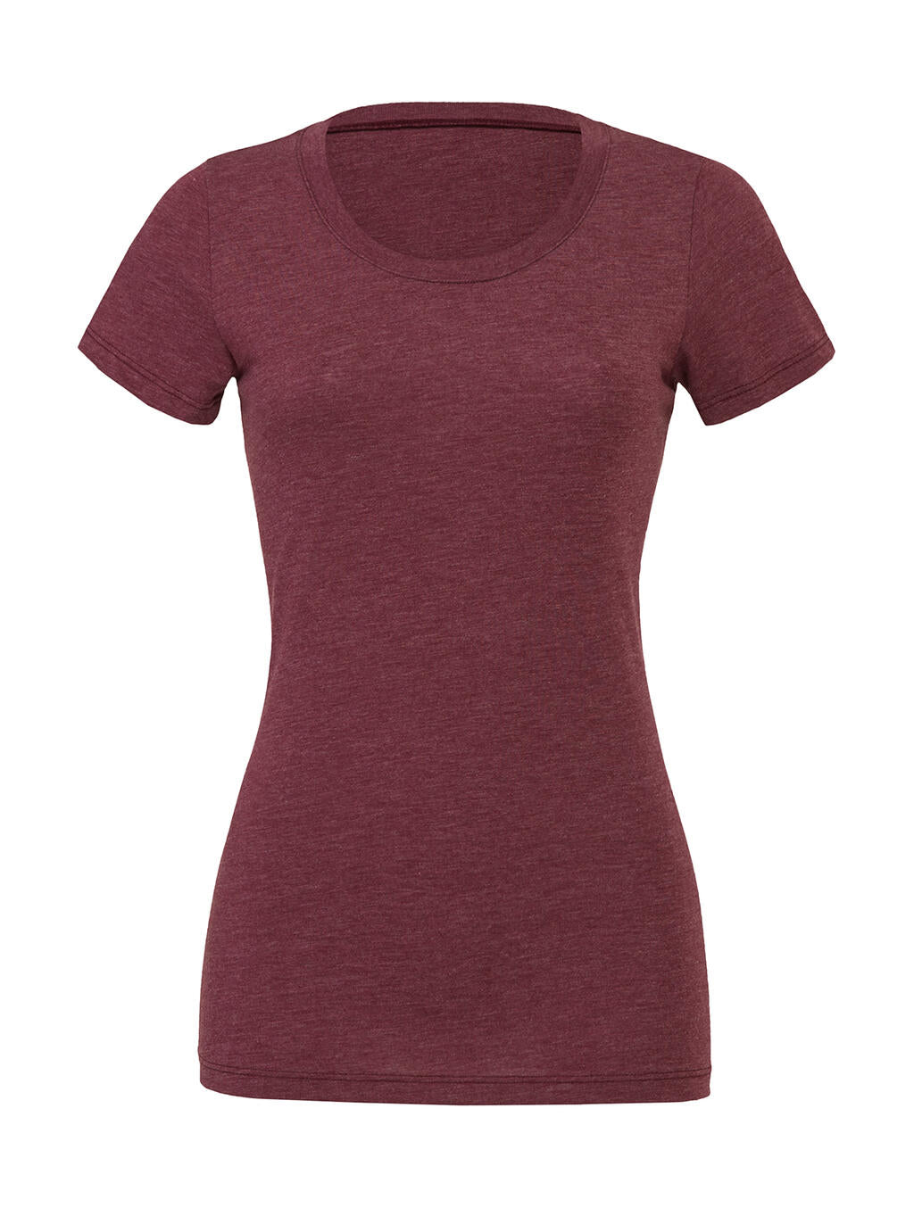 Triblend Crew Neck T-Shirt in Farbe Maroon Triblend