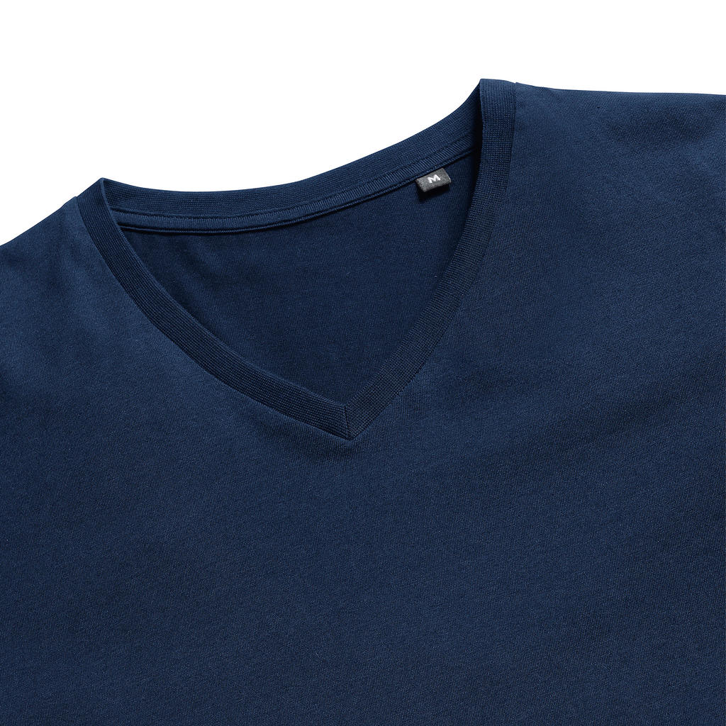 Men's Pure Organic V-Neck Tee in Farbe French Navy
