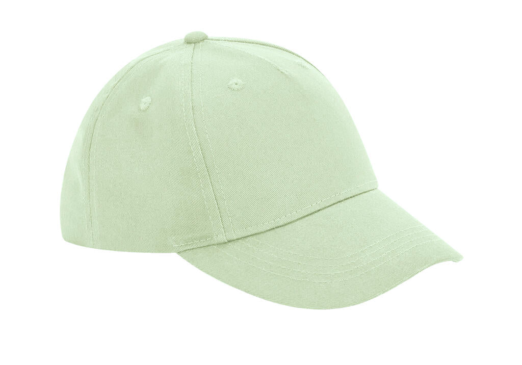 Junior Organic Cotton 5 Panel Cap in Farbe Pistachio