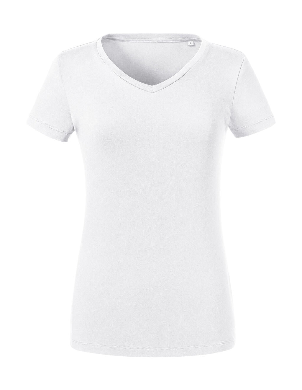 Ladies' Pure Organic V-Neck Tee in Farbe White