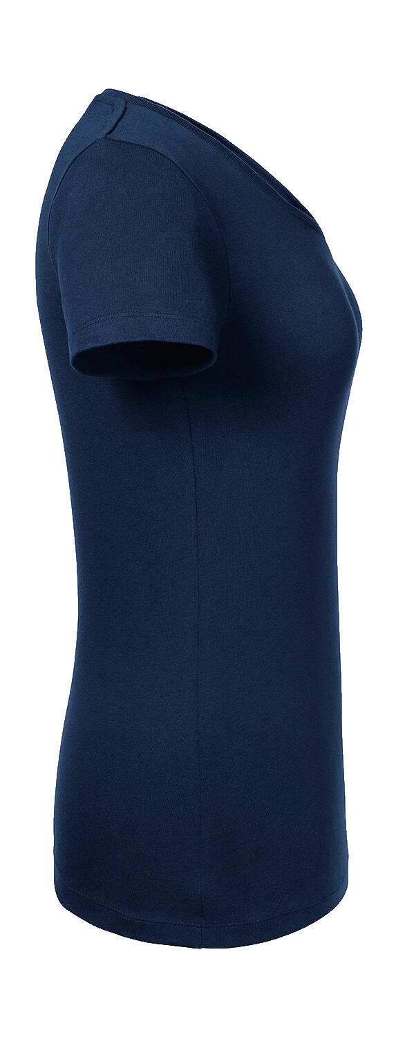 Ladies' Pure Organic V-Neck Tee in Farbe French Navy