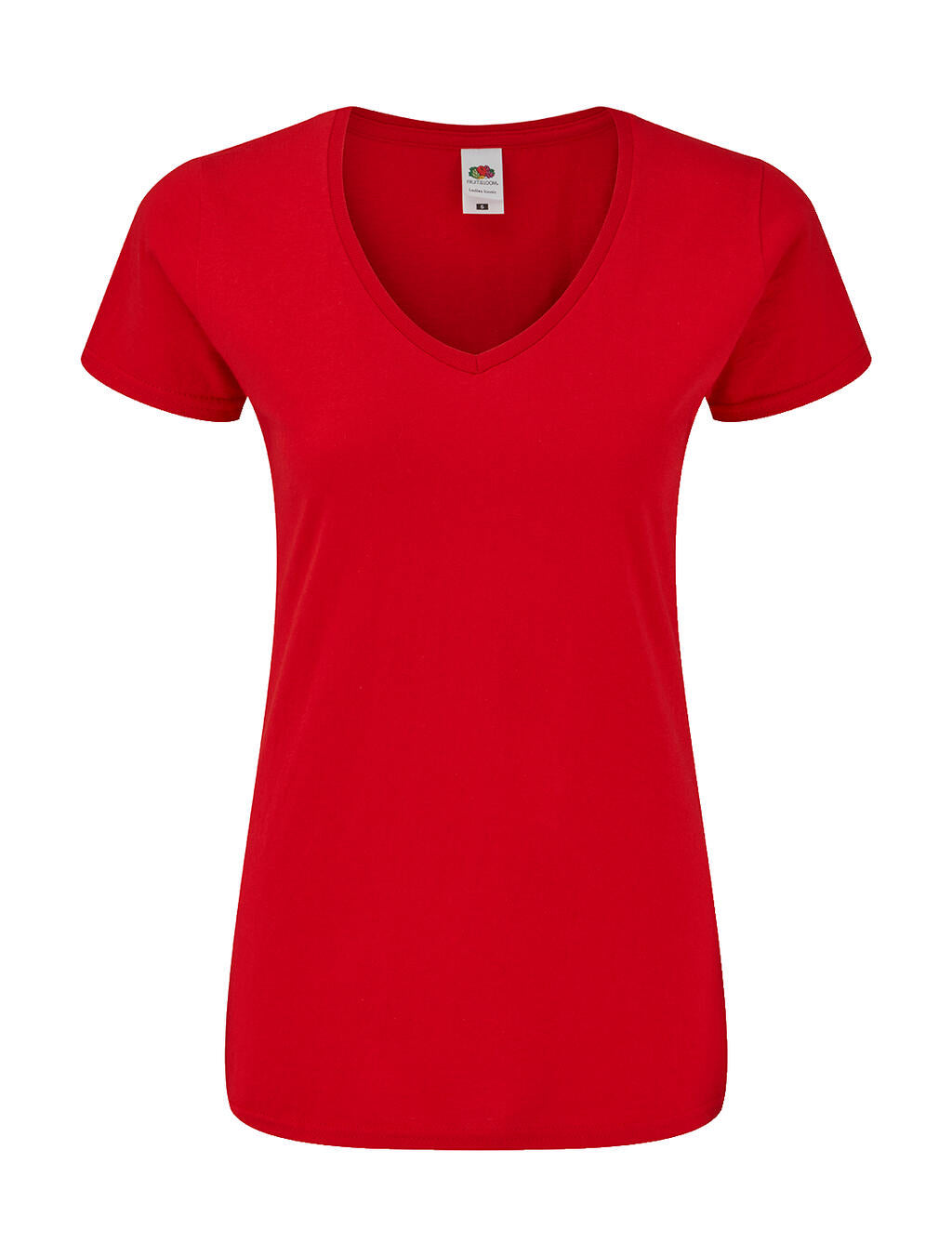Ladies' Iconic 150 V Neck T in Farbe Red