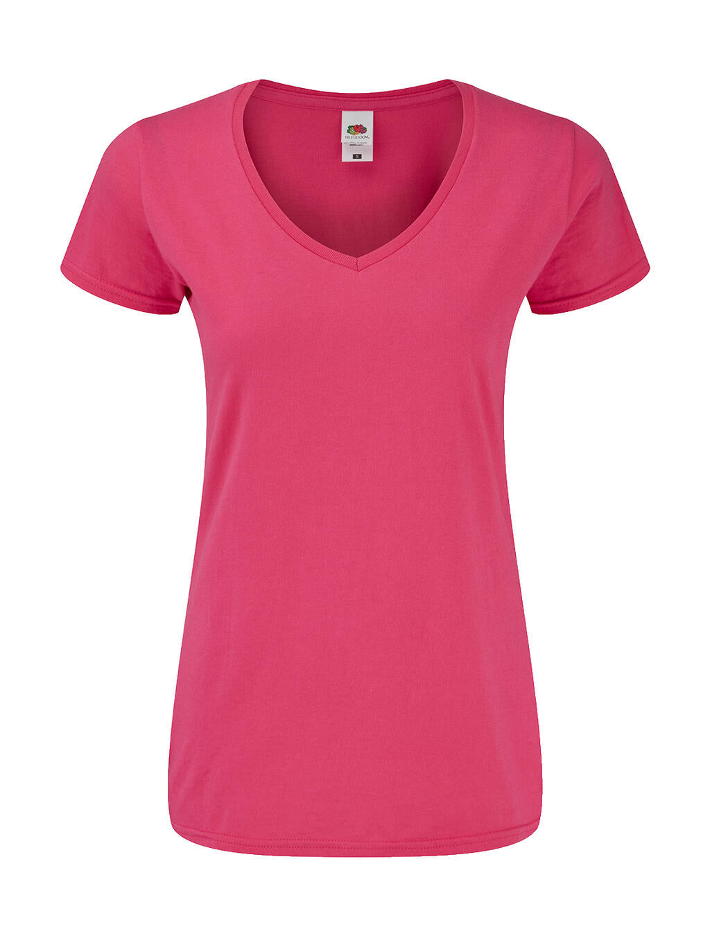 Ladies' Iconic 150 V Neck T in Farbe Fuchsia