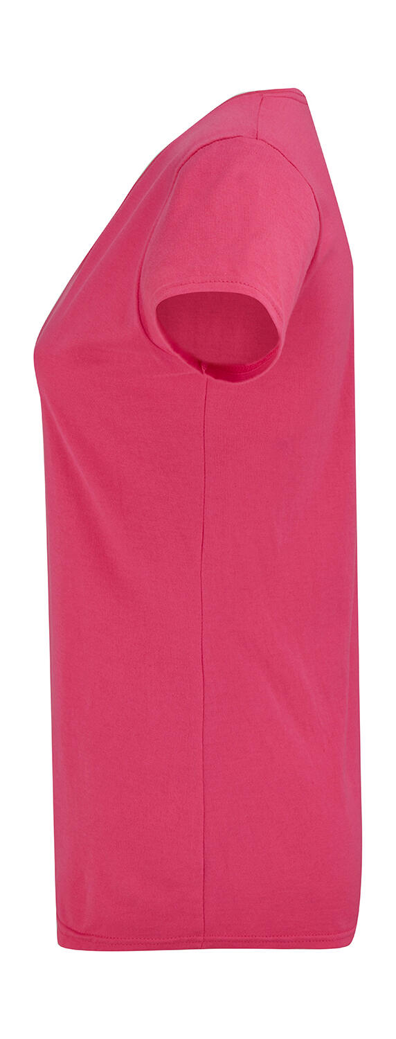 Ladies' Iconic 150 V Neck T in Farbe White