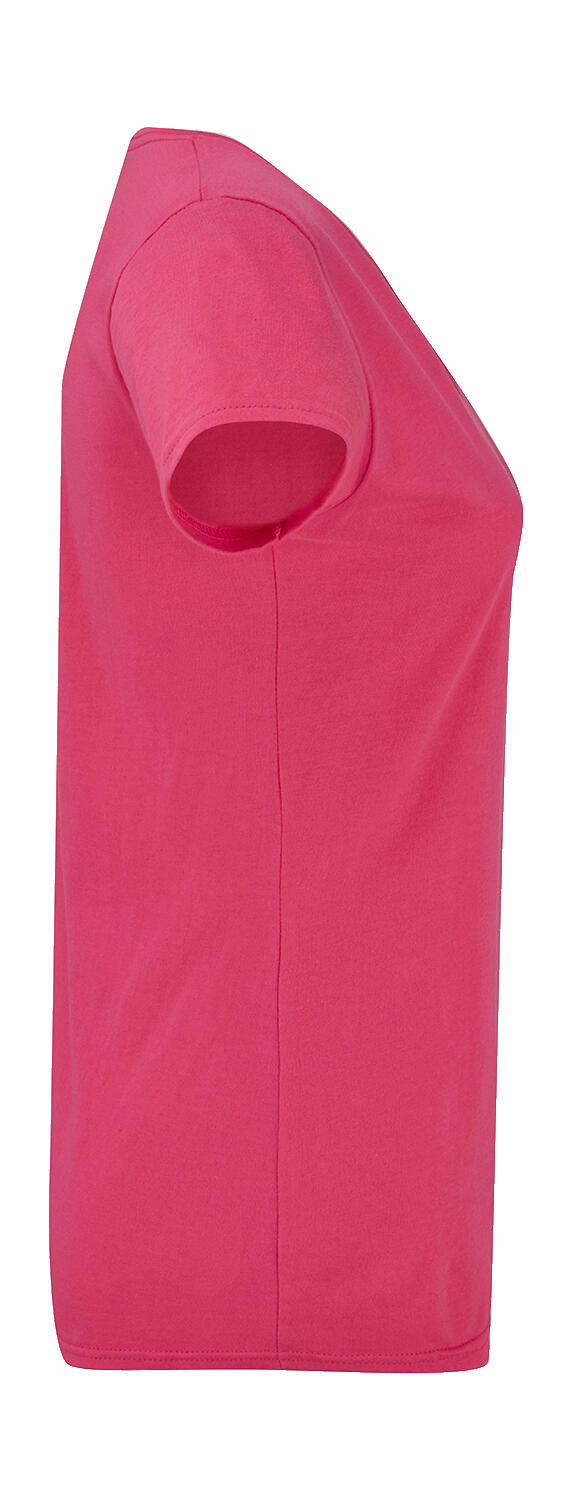 Ladies' Iconic 150 V Neck T in Farbe White