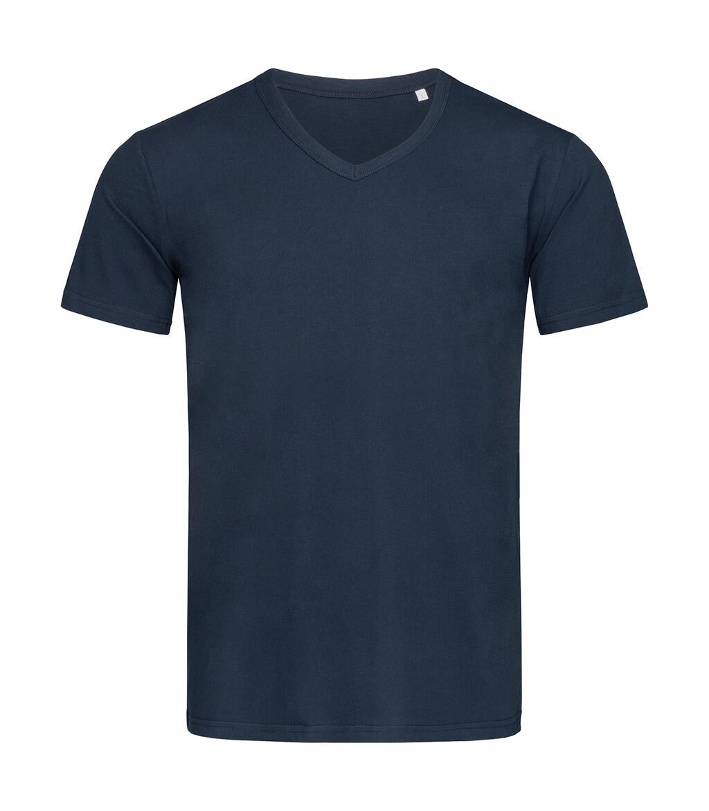 Ben V-Neck in Farbe Marina Blue