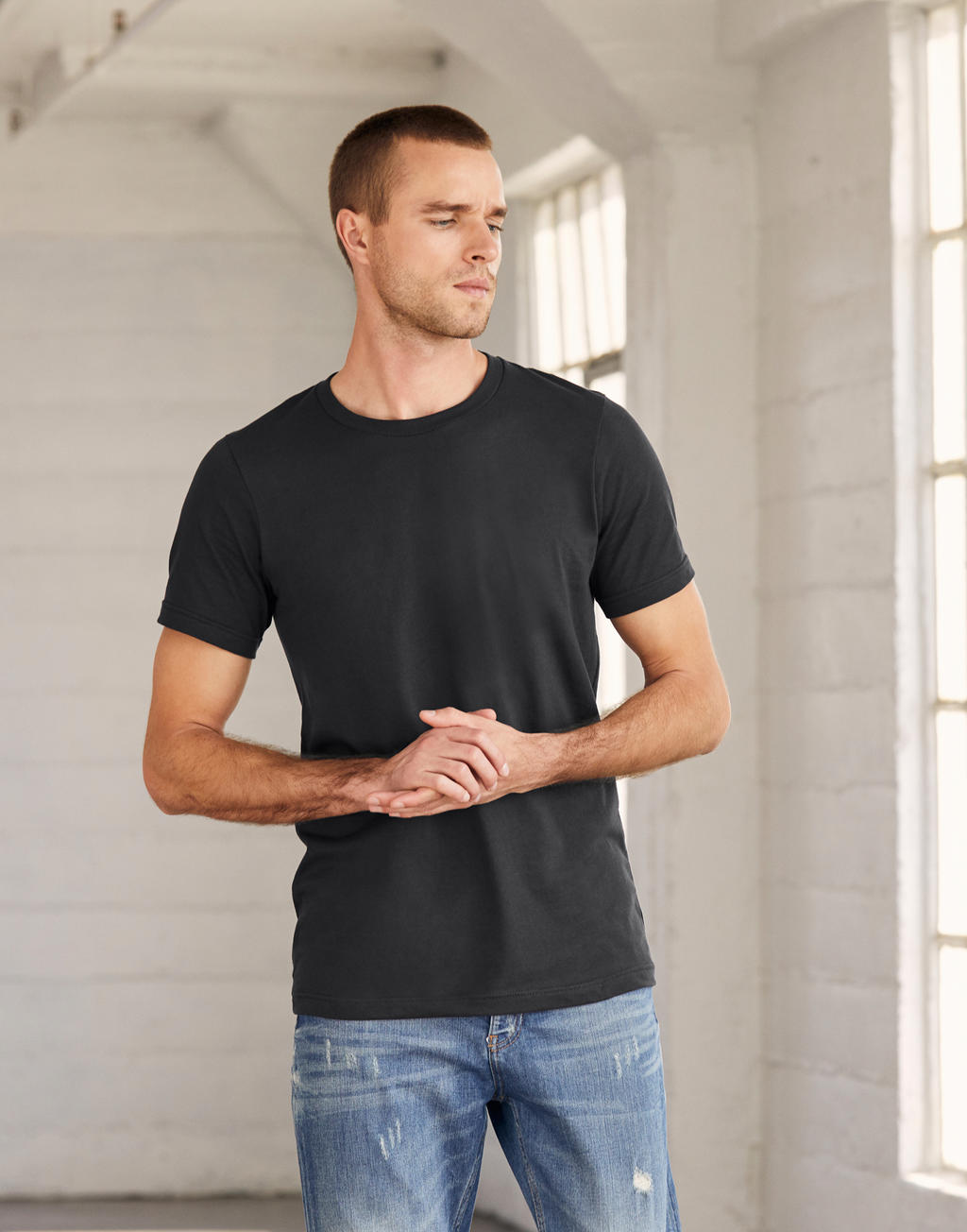Unisex Jersey Short Sleeve Tee in Farbe White