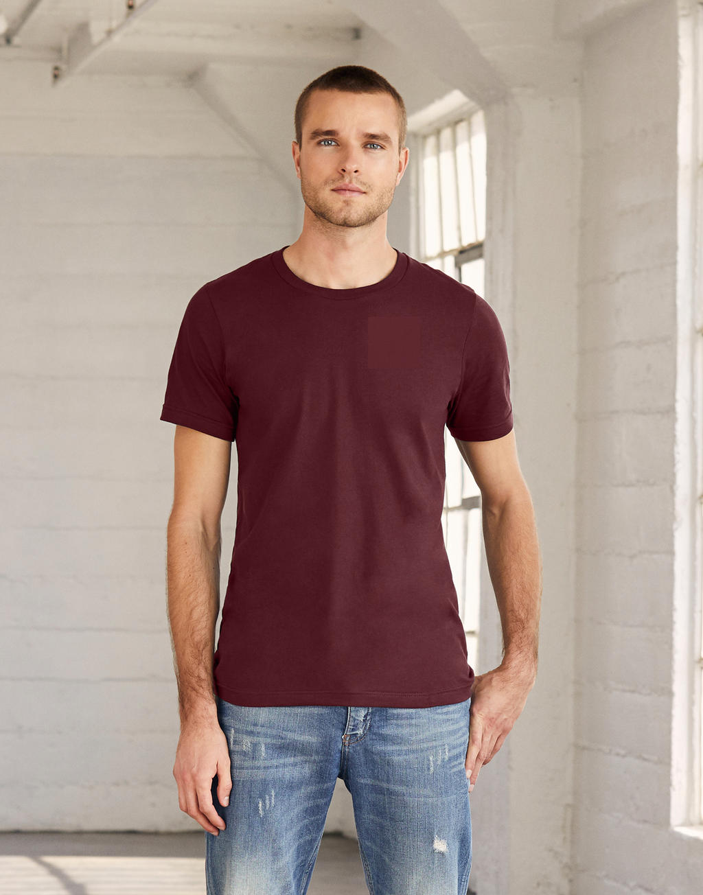 Unisex Jersey Short Sleeve Tee in Farbe White