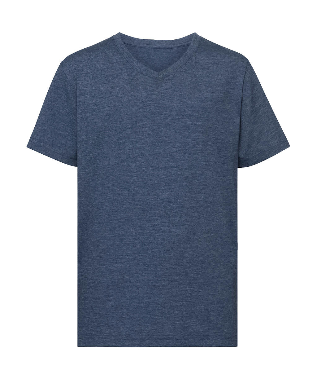 Boys V-Neck HD Tee in Farbe Bright Navy Marl