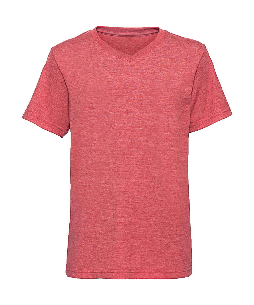 Boys V-Neck HD Tee in Farbe Red Marl