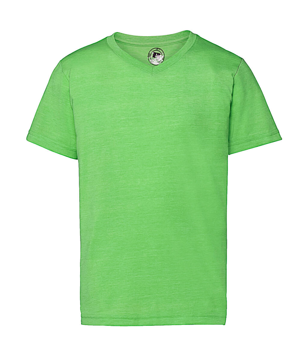 Boys V-Neck HD Tee in Farbe Green Marl