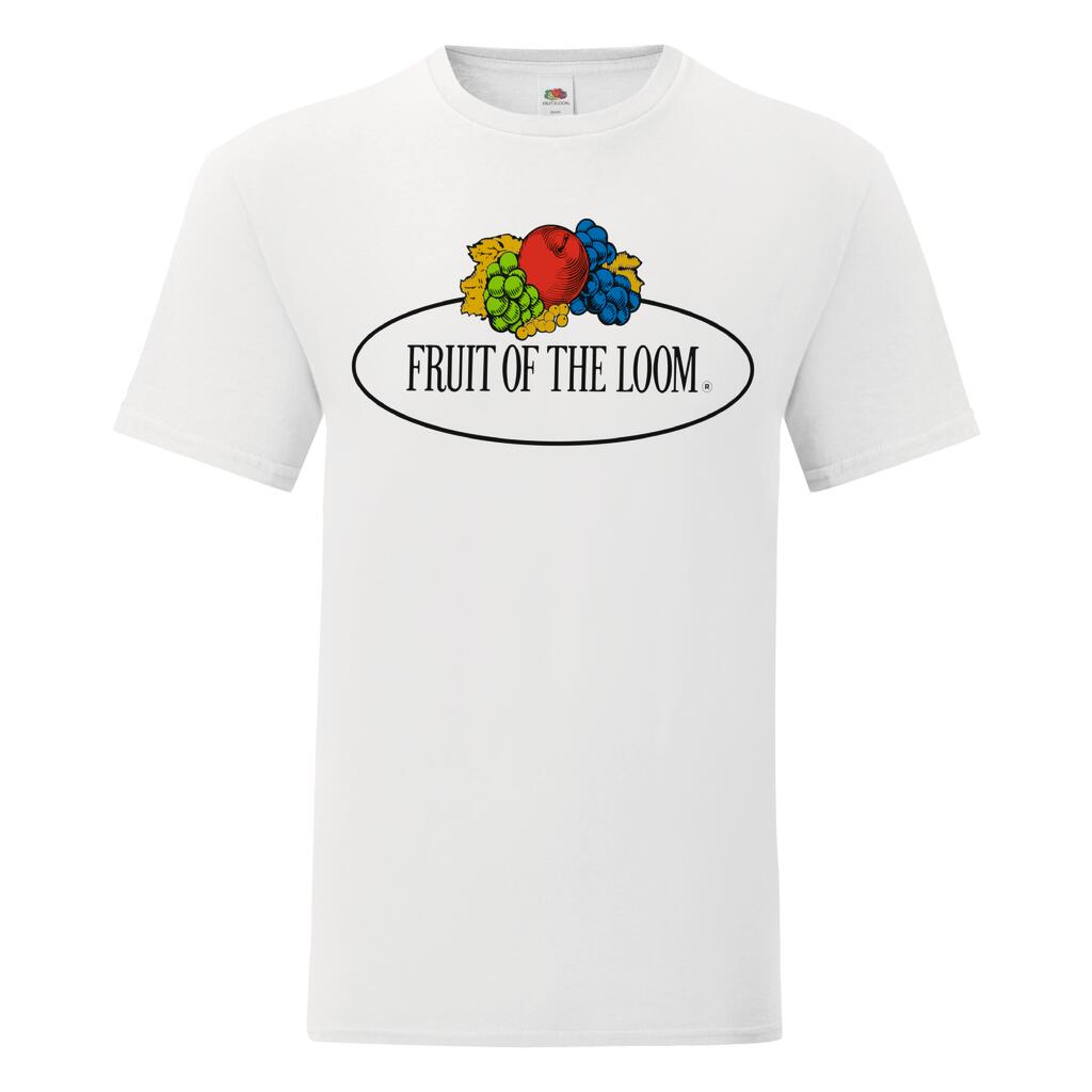 Vintage T Large Logo Print in Farbe White