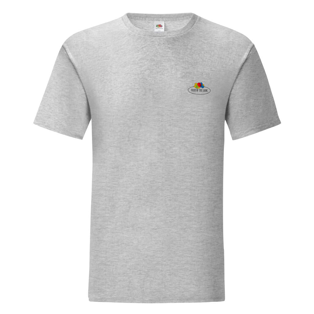 Vintage T Small Logo Print in Farbe Heather Grey