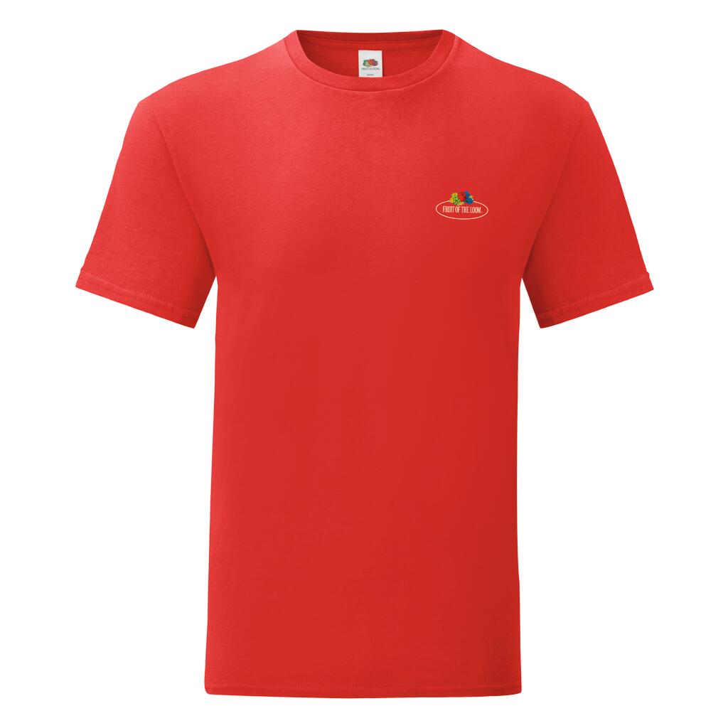 Vintage T Small Logo Print in Farbe Red