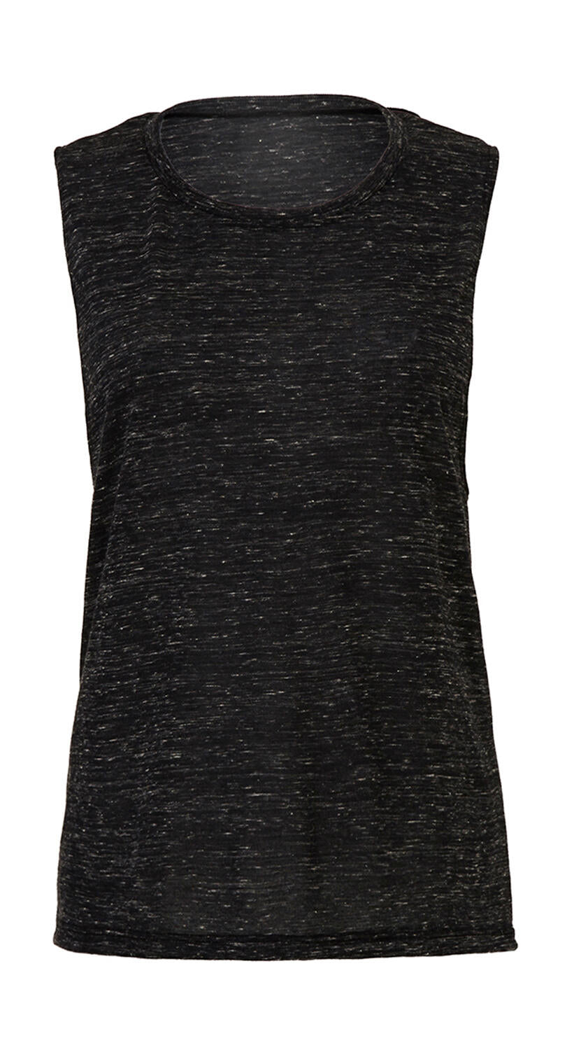 Flowy Scoop Muscle Tank Top in Farbe Black Marble
