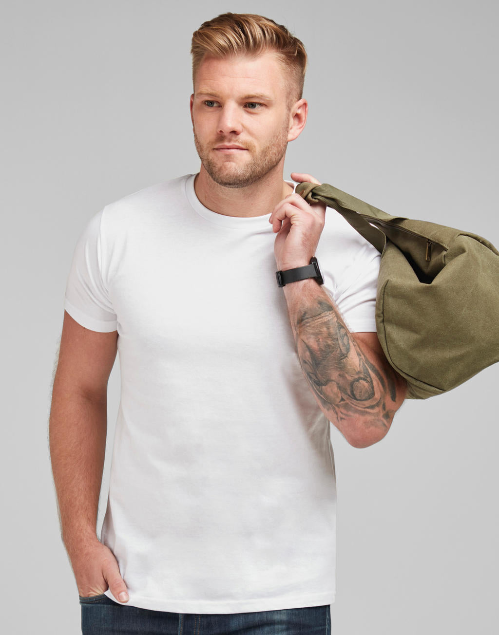 Perfect Print Tagless Tee in Farbe White