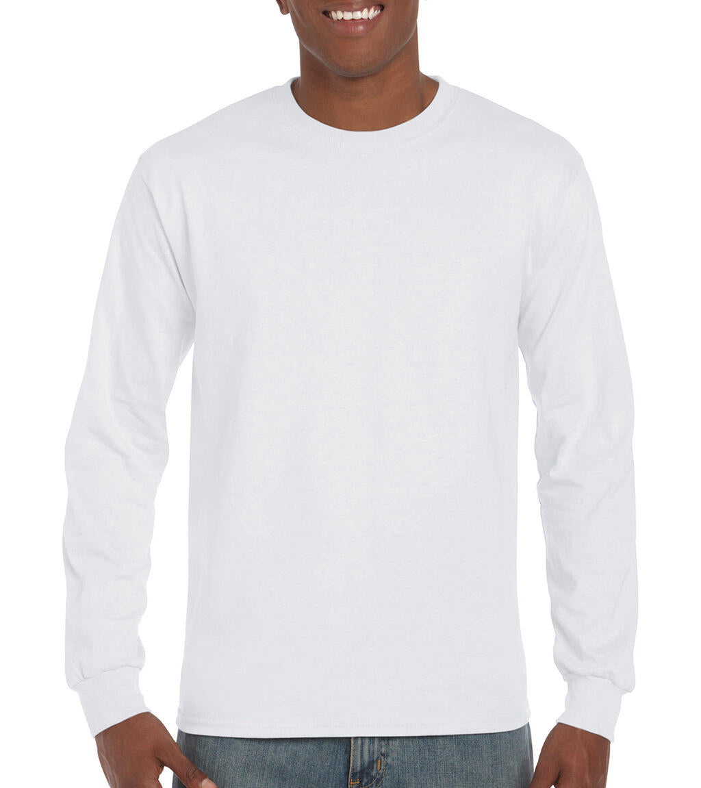 Ultra Cotton Adult T-Shirt LS in Farbe White