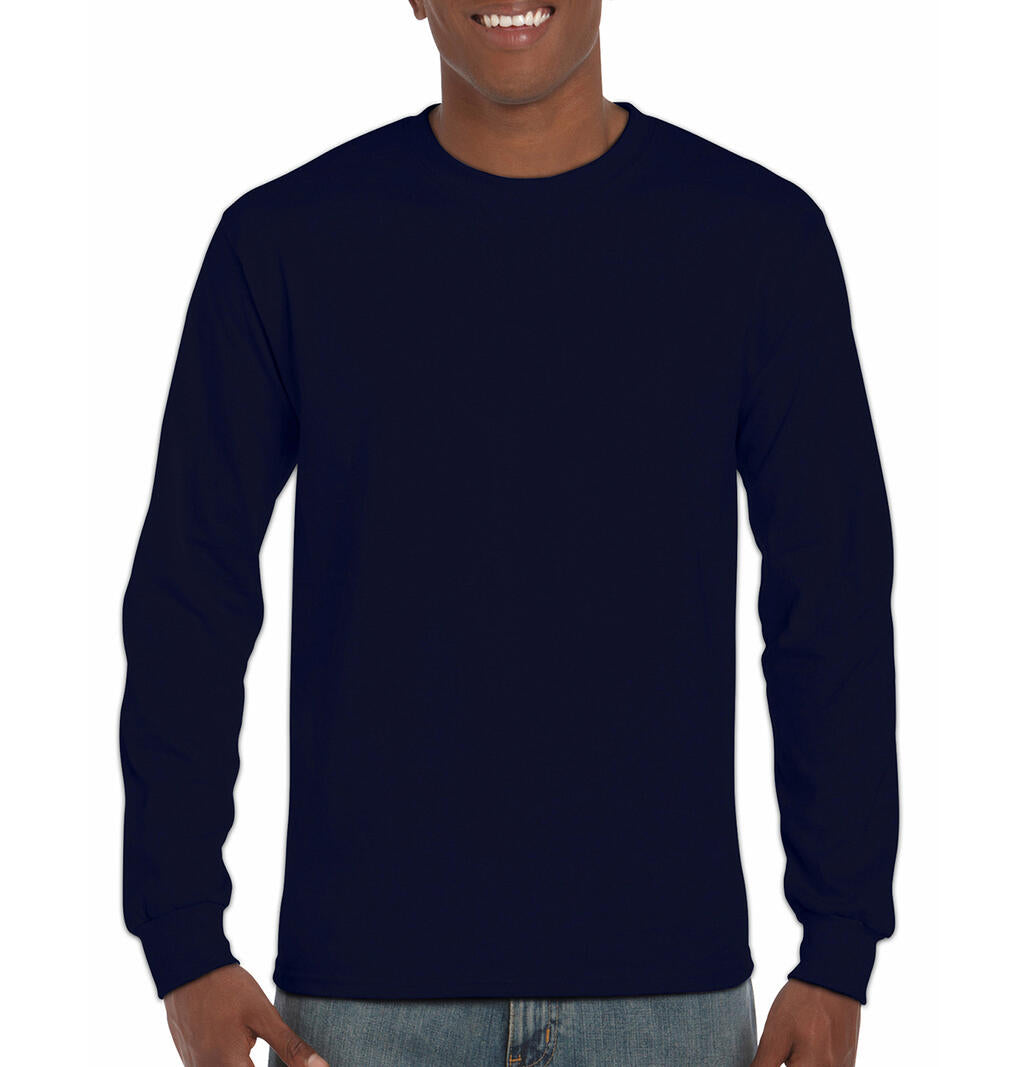 Ultra Cotton Adult T-Shirt LS in Farbe Navy