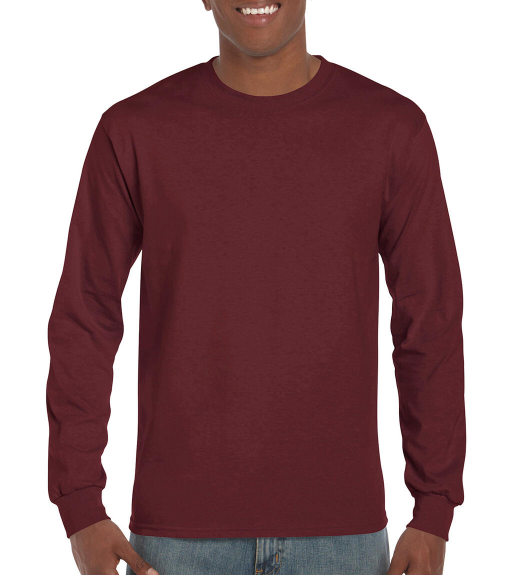 Ultra Cotton Adult T-Shirt LS in Farbe Maroon