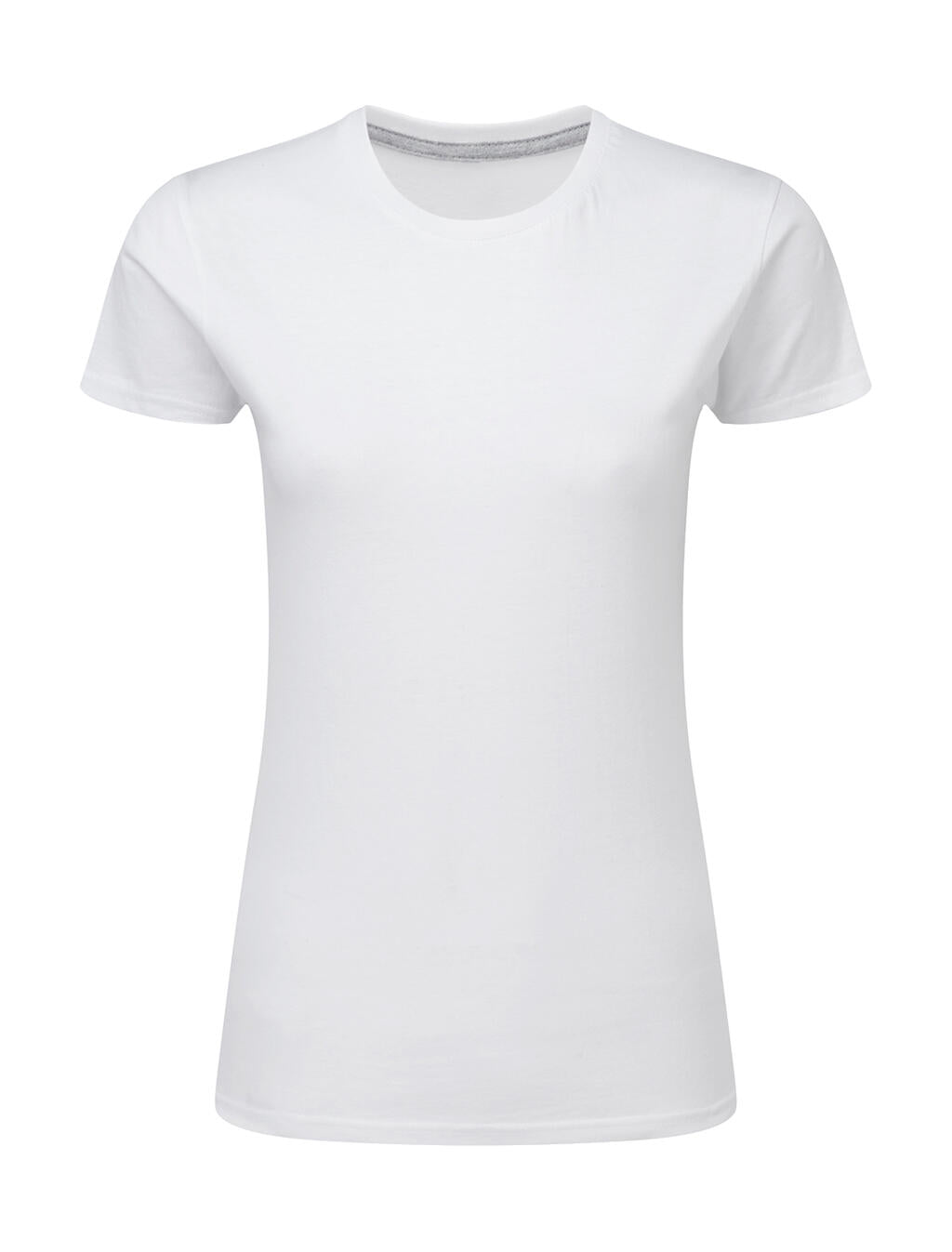 Ladies' Perfect Print Tagless Tee in Farbe White