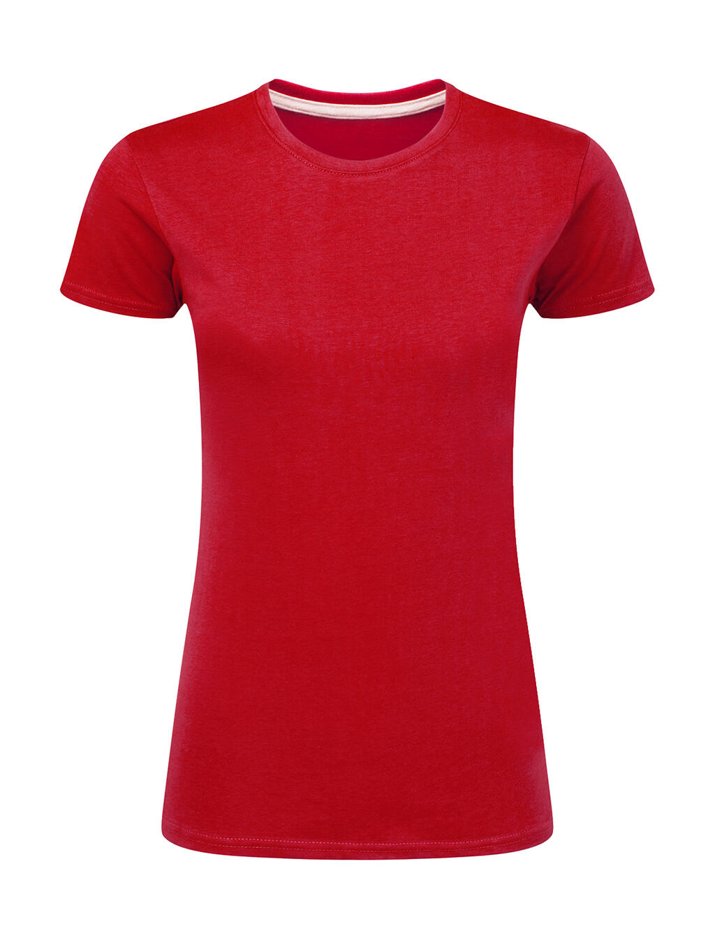 Ladies' Perfect Print Tagless Tee in Farbe Red