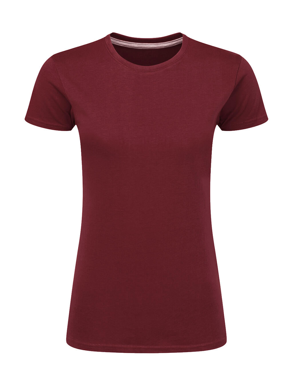 Ladies' Perfect Print Tagless Tee in Farbe Burgundy