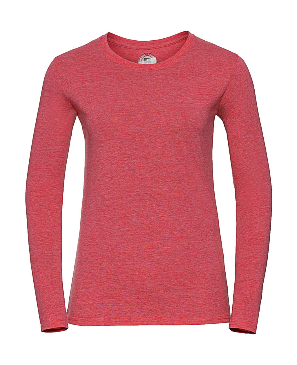 Ladies Long Sleeve HD T in Farbe Red Marl