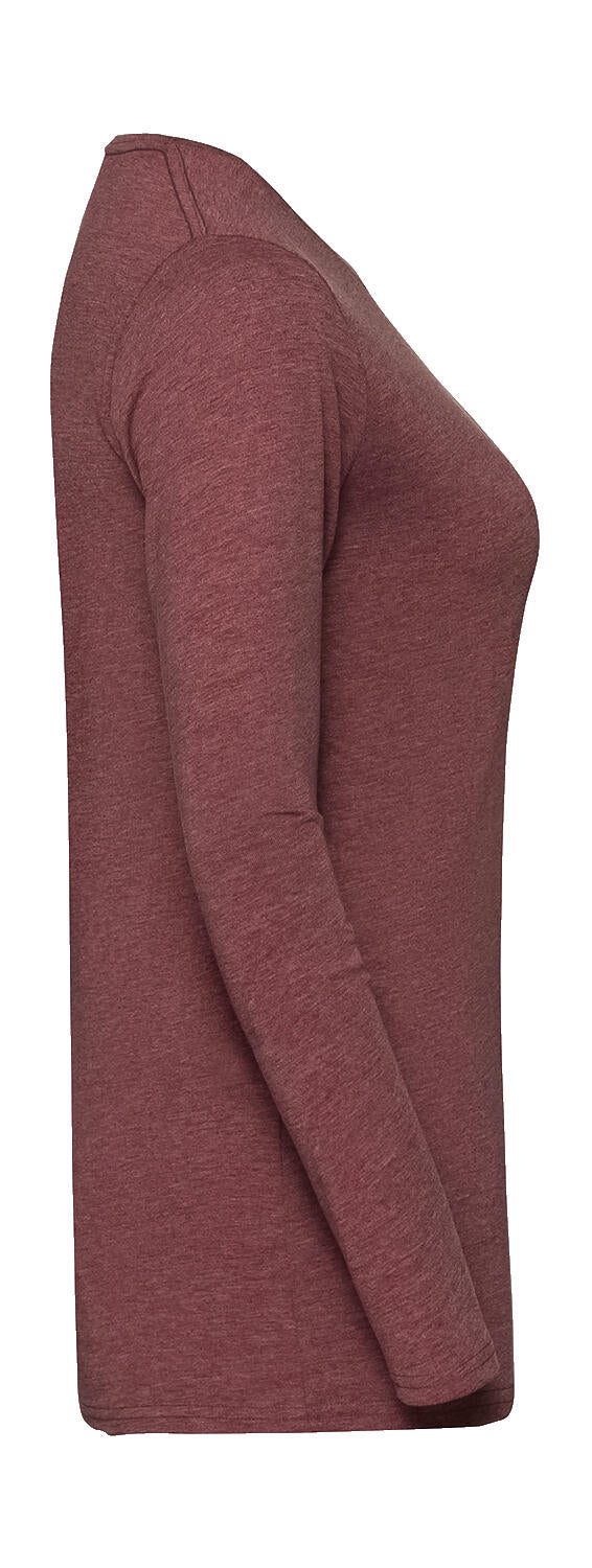 Ladies Long Sleeve HD T in Farbe White