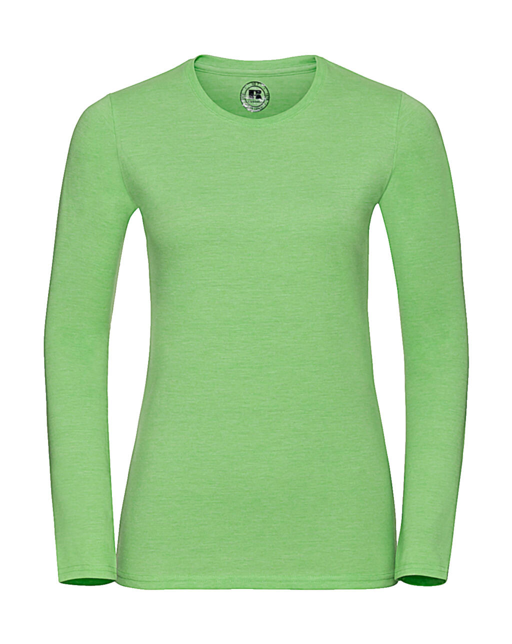Ladies Long Sleeve HD T in Farbe Green Marl