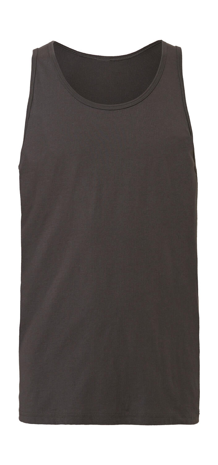 Unisex Jersey Tank in Farbe Charcoal-Black Triblend
