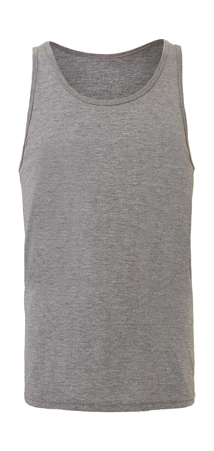 Unisex Jersey Tank in Farbe Grey Triblend