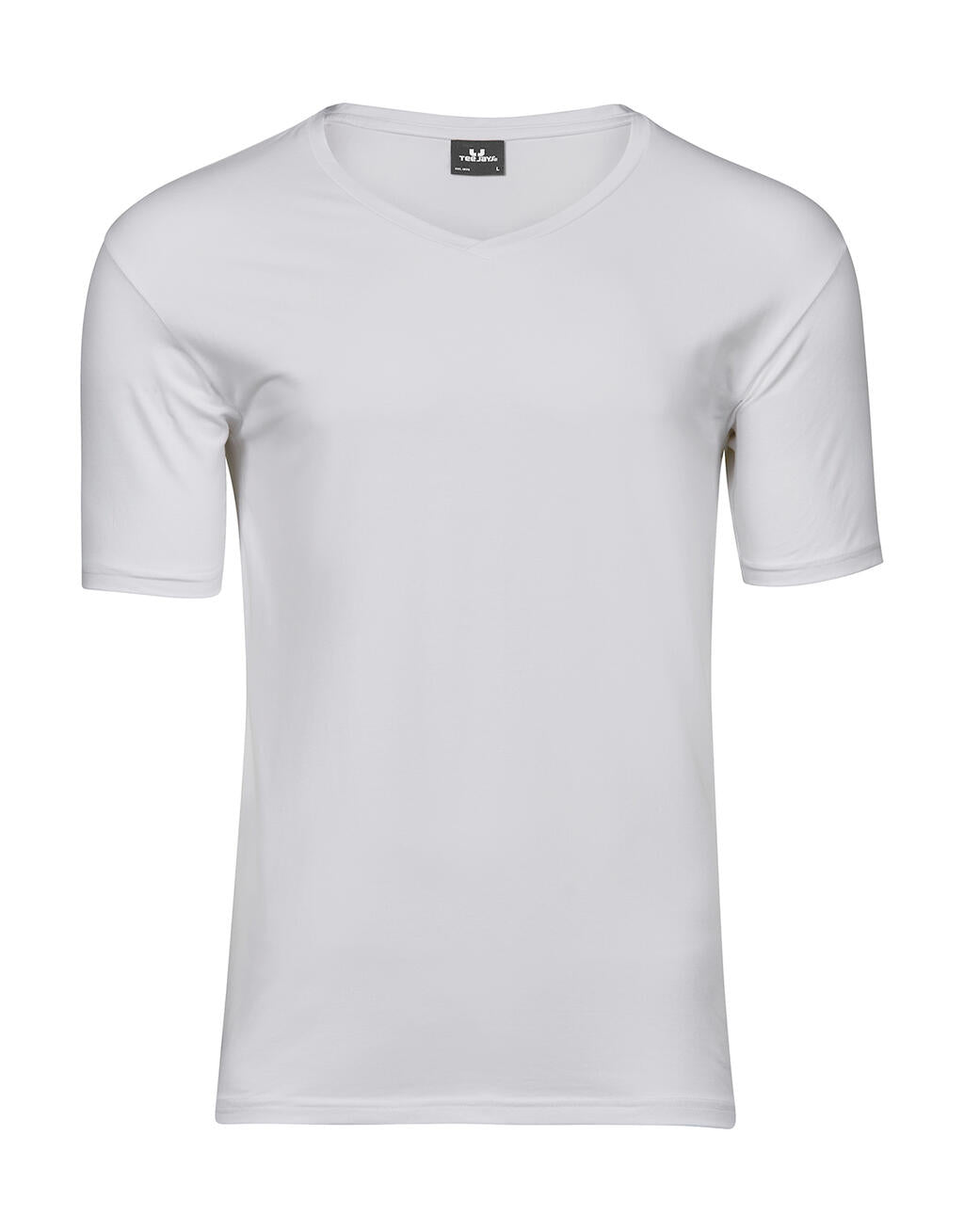 Men's Stretch V-Tee in Farbe White