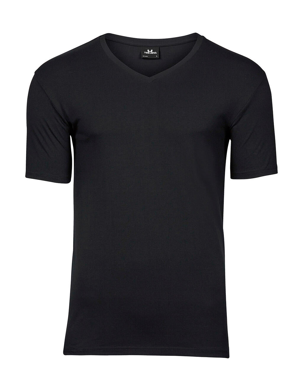 Men's Stretch V-Tee in Farbe Black