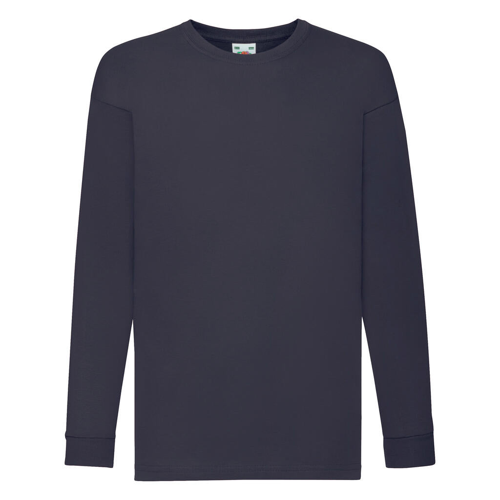 Kids' Valueweight Long Sleeve T in Farbe Deep Navy