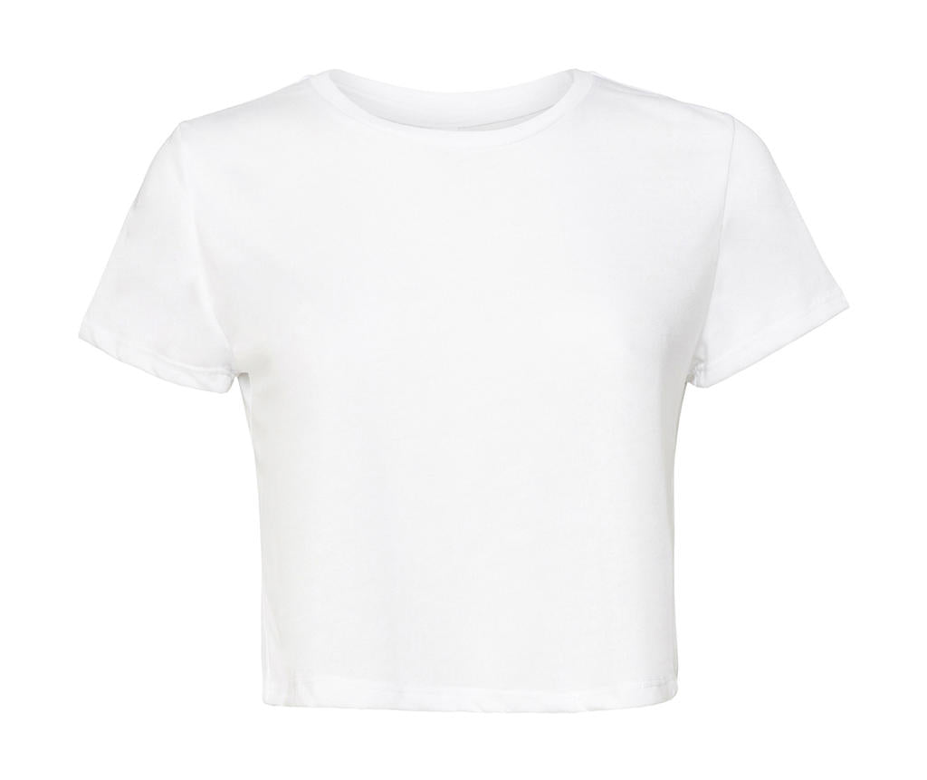 Women's Flowy Cropped Tee in Farbe White