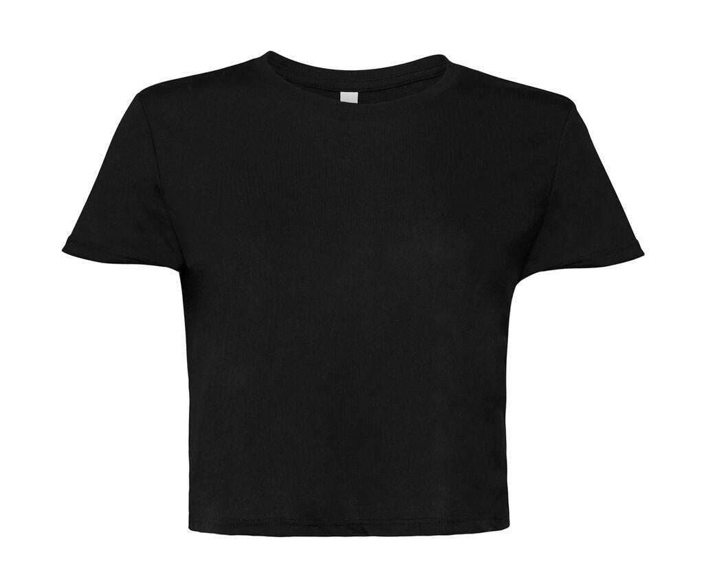Women's Flowy Cropped Tee in Farbe Black